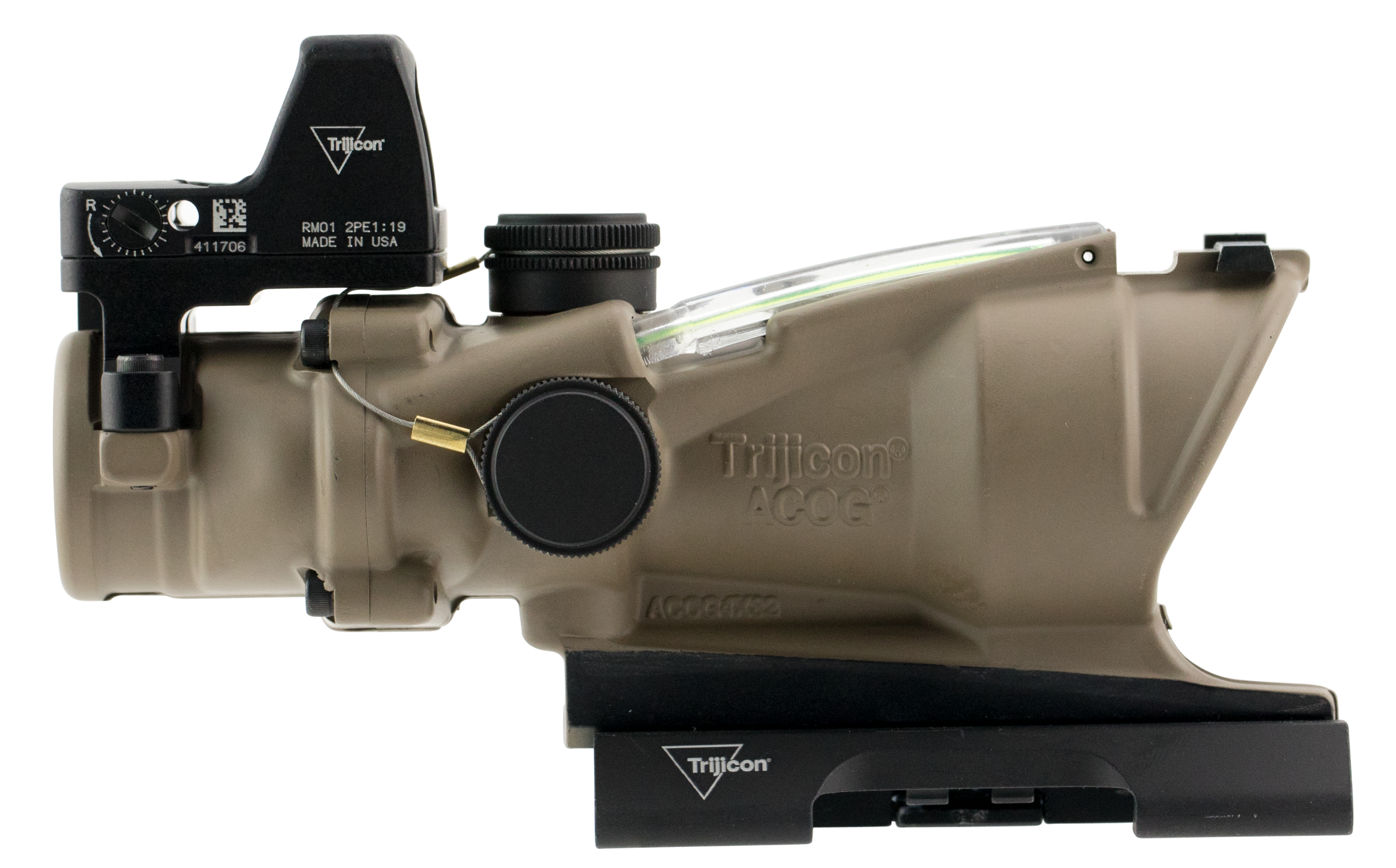 Trijicon 100554 ACOG ECOS Combo Flat Dark Earth 4x32mm Illuminated