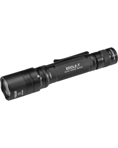 SureFire EDCL2T Everyday Carry 2 Dual-Output Black Anodized Aluminum White LED 5/1200 Lumens 210 Meters Range