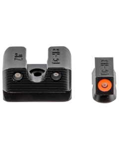 TruGlo TG-231CZ1C Tritium Pro Night Sights Square Green with Orange Outline Front/U-Notch Green with Black Outline Rear with Nitride Fortress Finished Frame for CZ 75