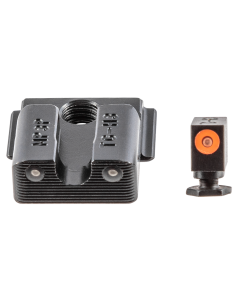 TruGlo TG-231MP3C Tritium Pro Night Sights Square Green with Orange Outline Front/U-Notch Green with Black Outline Rear with Nitride Fortress Finished Frame for S&W Shield EZ 380