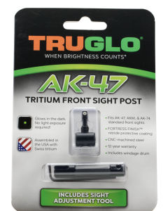 TruGlo TG-231AK1 Tritium Front Sight Green with White Outline Black for AK-47, AKM, AK-74