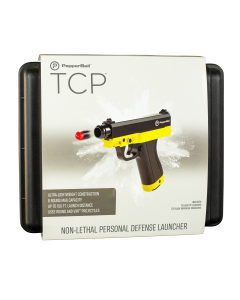 PepperBall 769030212 TCP Launcher Consumer Kit CO2 68 Cal 6rd Yellow Frame Black Polymer Grip