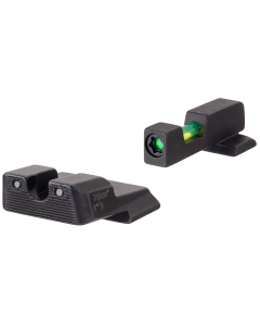 Trijicon 601110 DI Night Sight Set S&W M&P Shield, Shield M2.0 40,45,9MM Tritium/Fiber Optic Green Front, Green Rear Black Frame (Excludes M&P Shield EZ Models)