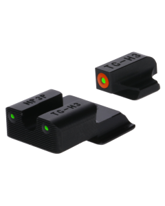 TruGlo TG-TG231MP4C Tritium Pro Night Sights Square Green with Orange Outline Front/U-Notch Green Rear with Nitride Fortress Finished Frame for S&W M&P Shield EZ 9mm