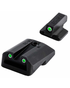 TruGlo TG-TG231F2W Tritium Pro Night Sights Square Green with White Outline Front/U-Notch Green Rear with Nitride Fortress Finished Frame for FN 40 FNX, FNP, FNS