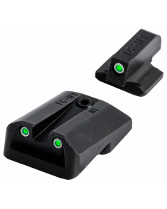 TruGlo TG-TG231N3W Tritium Pro Night Sights Square Green with White Outline Front/U-Notch Green Rear with Nitride Fortress Finished Frame for 1911 with Novak 260 Front, 500 Rear