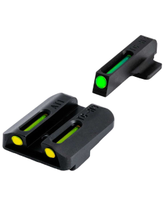 TruGlo TG-TG131AT1 TFO  Square Tritium/Fiber Optic Green Front/U-Notch Green Rear with Nitride Fortress Finished Frame for Kahr K,MK,P,PM,T,TP with New Dovetail (after 2004)