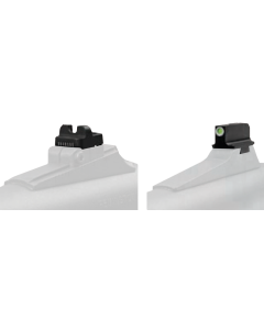 TruGlo TG-231N1W Tritium Pro Night Sights Square Green with White Outline Front/U-Notch Green Rear with Nitride Fortress Finished Frame for 1911 with Novak 260 Front, 450 Rear