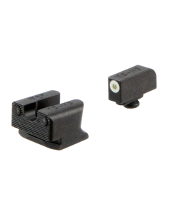 TruGlo TG-231W2W Tritium Pro Night Sights Square Green with White Outline Front/U-Notch Green Rear with Nitride Fortress Finished Frame for Walther PPS