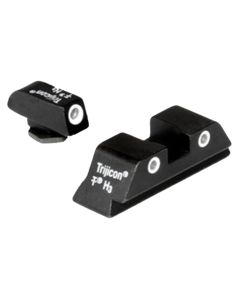 Trijicon 600227 Bright & Tough Night Sight Set 3-Dot Tritium Green with White Outline Front & Rear Black Frame for Glock 20,21,29,30,36,40,41, Including S, SF Variants