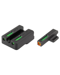 TruGlo TG-13HP1PC TFX Pro  Square Tritium/Fiber Optic Green with Orange Outline Front/U-Notch Green Rear Nitride Fortress Frame for HK VP 9&40,P30,P30SK,P30L,45 Tactical Including Compact