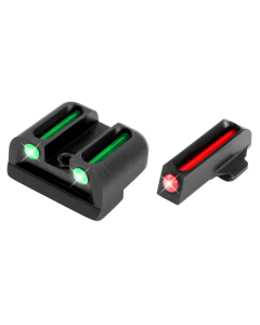 TruGlo TG-131X Fiber-Optic  3-Dot Set Red Front, Green Rear with Nitride Fortress Finished Frame for Springfield XD, XD-M, XD-S, XD-E