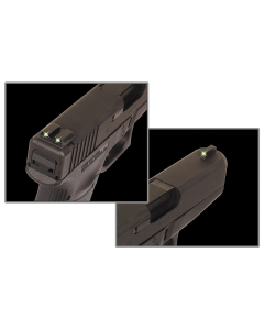 TruGlo TG-231MP Tritium Night Sights Square Green Front/U-Notch Green Rear with Nitride Fortress Finished Frame for S&W M&P, M&P Shield Including 22, 9/40 SD (Except 22 Compact, CORE, SD VE)