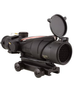 Trijicon 100228 ACOG  Black Hardcoat Anodized 4x32mm Illuminated Red Chevron Reticle