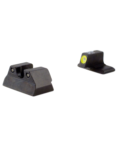 Trijicon 600600 HD Night Sight Set 3-Dot Tritium Green with Yellow Outline Front, Green with Black Outline Rear Black Frame for HK P2000, P2000SK