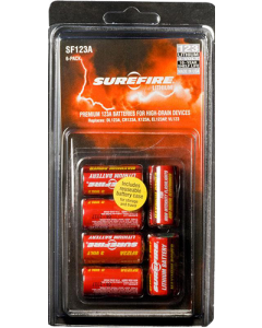 SureFire SF6BC CR123A  3 Volt Lithium 1500 mAh 6 Per Pkg