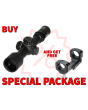 Steiner 5116 T6Xi  Black 2.5-15x 50mm 34mm Tube Illuminated SCR Mil Reticle First Focal Plane Features Throw Lever Package
