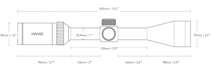 Hawke Sport Optics Vantage 3-9x50 Mil Dot IR Riflescope Black 14230 for sale online