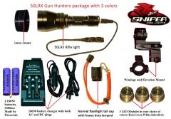 Sniper Hog Lights 50LRX Gun Hunters Lights 3 Color Package (Red,Green,IR)