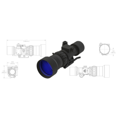 AN/PVS-30 UNS LR LP Night Vision Clip-On Weapon Sight 4G Photonis White Phosphor