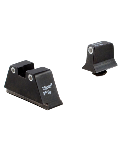 Trijicon 600689 Bright & Tough Night Sight Set 3-Dot Suppressor Height Tritium Green with White Outline Front & Rear Black Frame for Glock 20,21,29,30,36,40,41 Including S, SF Variants