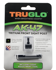 TruGlo TG-231AK1 Tritium Front Sight Green with White Outline Black for AK-47, AKM, AK-74