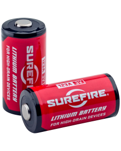 SureFire SF2SWBULK 123A Batteries  Red/Black 3.0 Volts 1,550 mAh (130/65 Pairs) Single Package Fishbowl