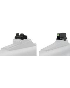TruGlo TG-231R3W Tritium Pro Night Sights Square Green with White Outline Front/U-Notch Green Rear with Nitride Fortress Finished Frame for Ruger American