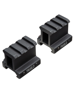 TruGlo TG-8992B Riser Mount Picatinny Black Hardcoat Anodized AR-Platform 1" Mount Height Picatinny Rail