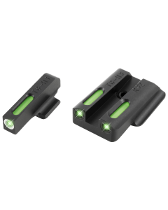 TruGlo TG-13RS2A TFX  3-Dot Set Tritium/Fiber Optic Green with White Outline Front, Green Rear with Nitride Fortress Finished Frame for Ruger LC, LC9s, LC380