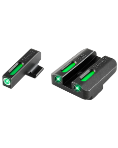 TruGlo TG-13FN1A TFX  3-Dot Set Tritium/Fiber Optic Green with White Outline Front, Green Rear with Nitride Fortress Finished Frame for FN 9mm FNX, FNP, FNS