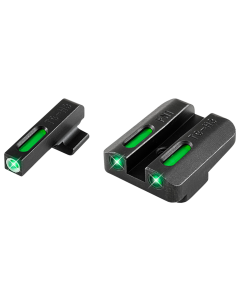 TruGlo TG-13FN3A TFX  3-Dot Set Tritium/Fiber Optic Green with White Outline Front, Green Rear with Nitride Fortress Finished Frame for FN 45 FNX, FNP