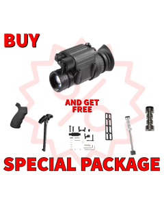 AGM PVS-14 NW1 Night Vision Monocular with Gen 2+ Level 1 P45-White Phosphor IIT Package