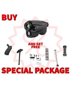 AGM Fuzion LRF TM35-384 Fusion Thermal Imaging & CMOS Monocular with Laser Range Finder, 12 Micron 384x288 (50 Hz), 35 mm lens Package