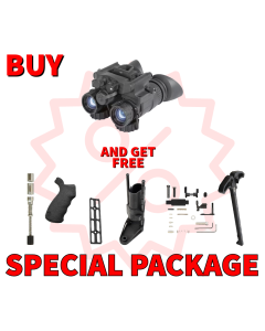 AGM NVG-40 NW2  Dual Tube Night Vision Goggle/Binocular with Gen 2+ "Level 2" P45-White Phosphor IIT. Package