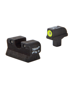 Trijicon 600514 HD Night Sight Set 3-Dot Tritium Green with Yellow Outline Front, Green with Black Outline Rear Black Frame for Colt 1911