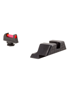 Trijicon 601029 Fiber Sight Set  Interchangeable Fiber Optic Green & Red Front, Black Rear Black Frame for Glock 42, 43, 43X, 48