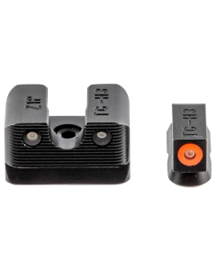 TruGlo TG-231CZ1C Tritium Pro Night Sights Square Green with Orange Outline Front/U-Notch Green with Black Outline Rear with Nitride Fortress Finished Frame for CZ 75