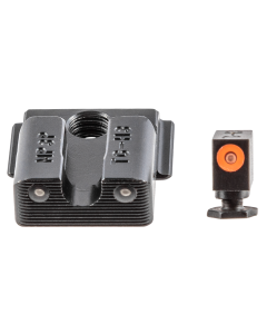 TruGlo TG-231MP3C Tritium Pro Night Sights Square Green with Orange Outline Front/U-Notch Green with Black Outline Rear with Nitride Fortress Finished Frame for S&W Shield EZ 380