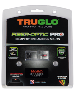 TruGlo TG-132G2 Fiber-Optic Pro High Set Red Front, Black Rear with Black Finished Frame for Glock 20,21,25,29-32,37,40,41 (Except MOS Variants)
