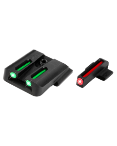 TruGlo TG-131MP1 Fiber-Optic  Square Red Front, Green Rear with Black Finished Frame for S&W M&P Shield EZ 380