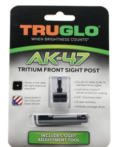 TruGlo TG-231AK1 Tritium Front Sight Green with White Outline Black for AK-47, AKM, AK-74