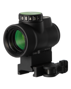 Trijicon 2200033 MRO  Matte Black 1x 25mm 2 MOA Illuminated Green LED Dot Reticle Features Full Co-Witness Levered QR Mount