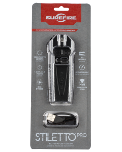 SureFire PLRB Stiletto Pro Black Anodized Aluminum White LED 25-1000 Lumens 142 Meters Range