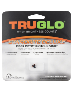 TruGlo TG-954CR StarBrite Deluxe Front Sight Red Fiber Optic Front Sight with 5-40 Thread Black for Shotgun