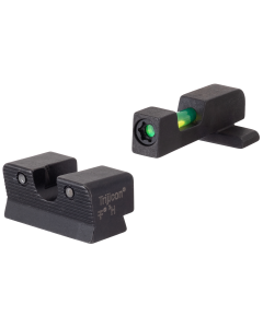 Trijicon 601116 DI Night Sight Set Interchangeable Tritium/Fiber Optic Green with Black Outline Front, Tritium Green with Black Outline Rear Black Frame for Springfield XD, XD Mod.2, XD-M