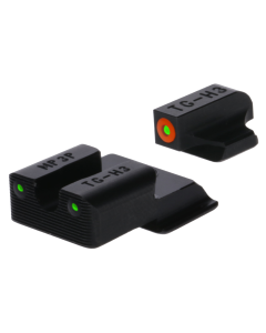 TruGlo TG-TG231MP4C Tritium Pro Night Sights Square Green with Orange Outline Front/U-Notch Green Rear with Nitride Fortress Finished Frame for S&W M&P Shield EZ 9mm