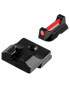 TruGlo TG-TG132MP Fiber-Optic Pro Square Red Front, Black Rear with Nitride Fortress Finished Frame for S&W M&P, M&P Shield Including 22, 9/40 SD (Except 22 Compact, CORE, SD VE)