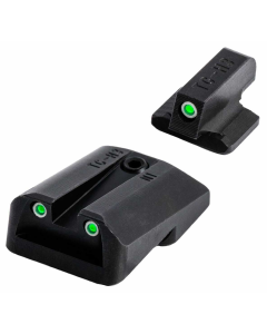 TruGlo TG-TG231F3W Tritium Pro Night Sights Square Green with White Outline Front/U-Notch Green Rear with Nitride Fortress Finished Frame for FN 45 FNX, FNP