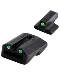 TruGlo TG-TG231N4 Tritium Night Sights Square Green with White Outline Front/U-Notch Green Rear with Nitride Fortress Finished Frame for 1911 with Novak 270 Front, 500 Rear